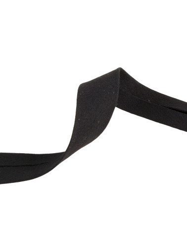 20m spool of double gauze bias binding, black, 27mm