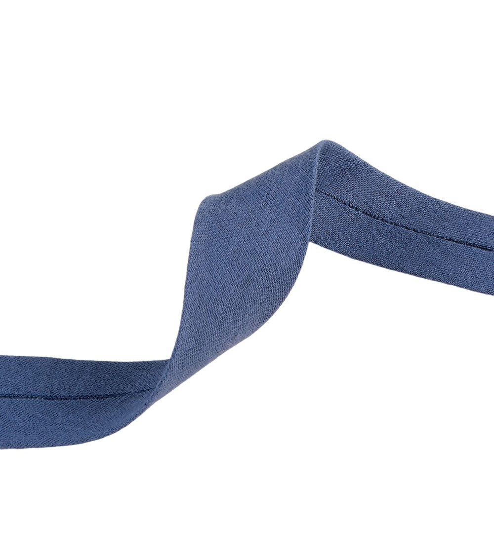 20m spool double gauze bias Navy Blue 27mm