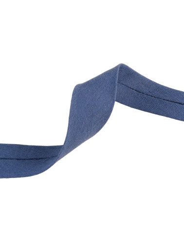 20m spool double gauze bias Navy Blue 27mm