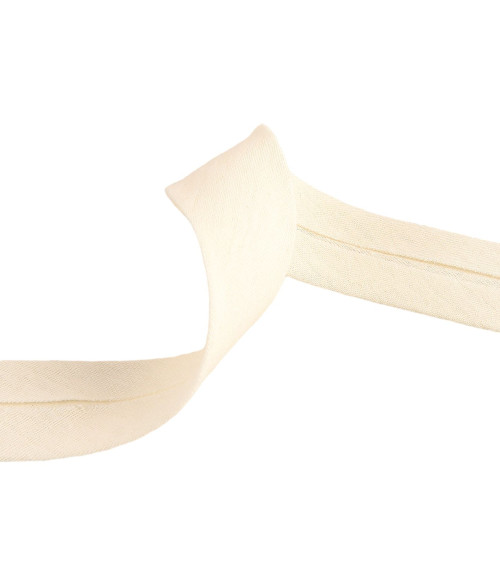 20m spool double gauze bias Ecru 27mm