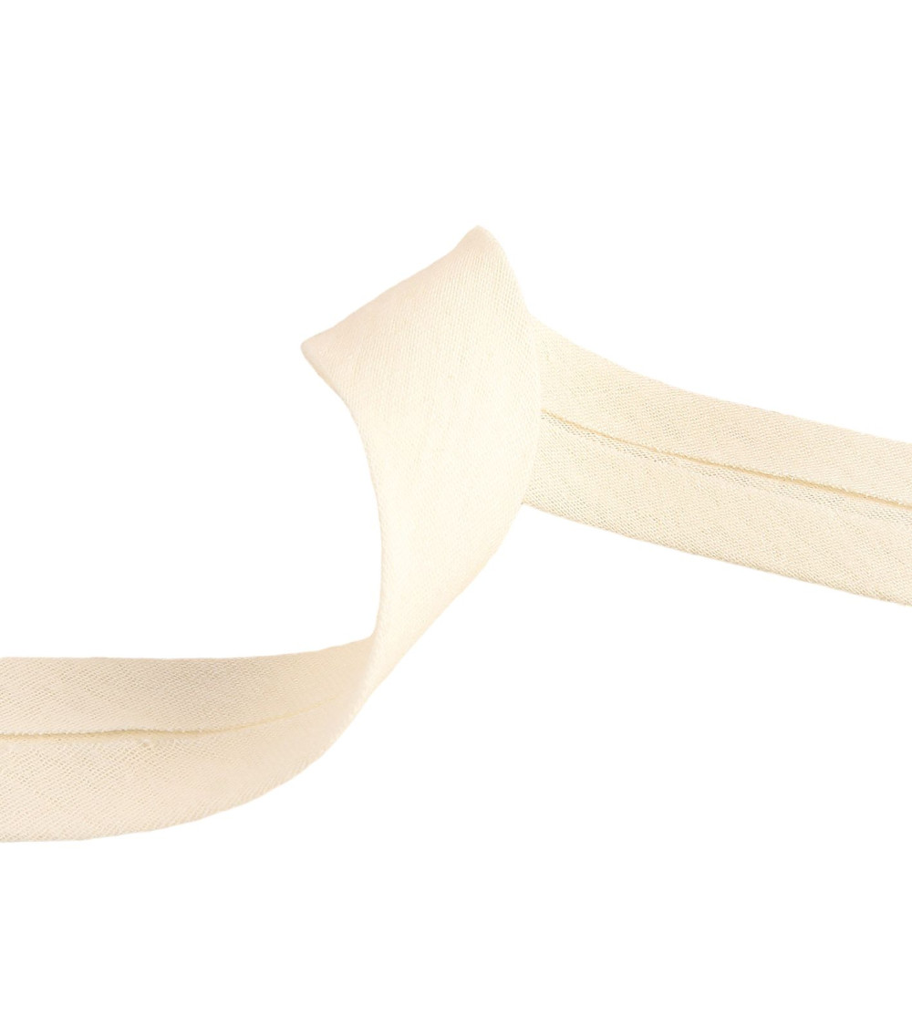 20m spool double gauze bias Ecru 27mm
