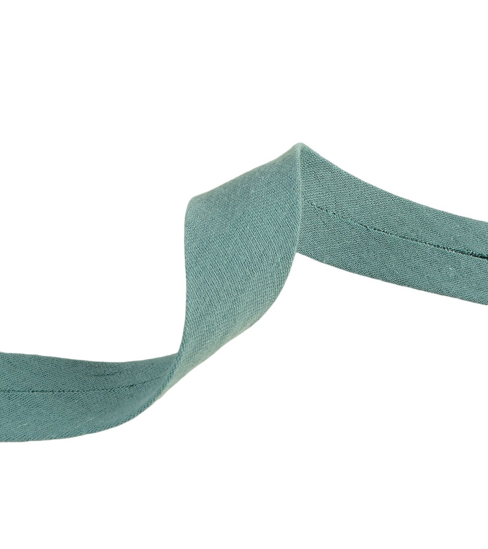 20m reel double gauze bias light khaki green 27mm