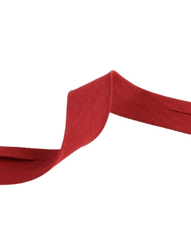 20m spool of double gauze bias binding in Bordeaux 27mm