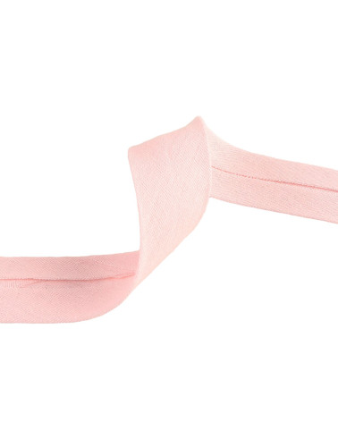 20m spool of double gauze bias binding, light pink, 27mm