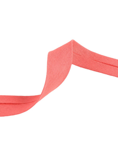 20m spool of double gauze bias binding Salmon 27mm