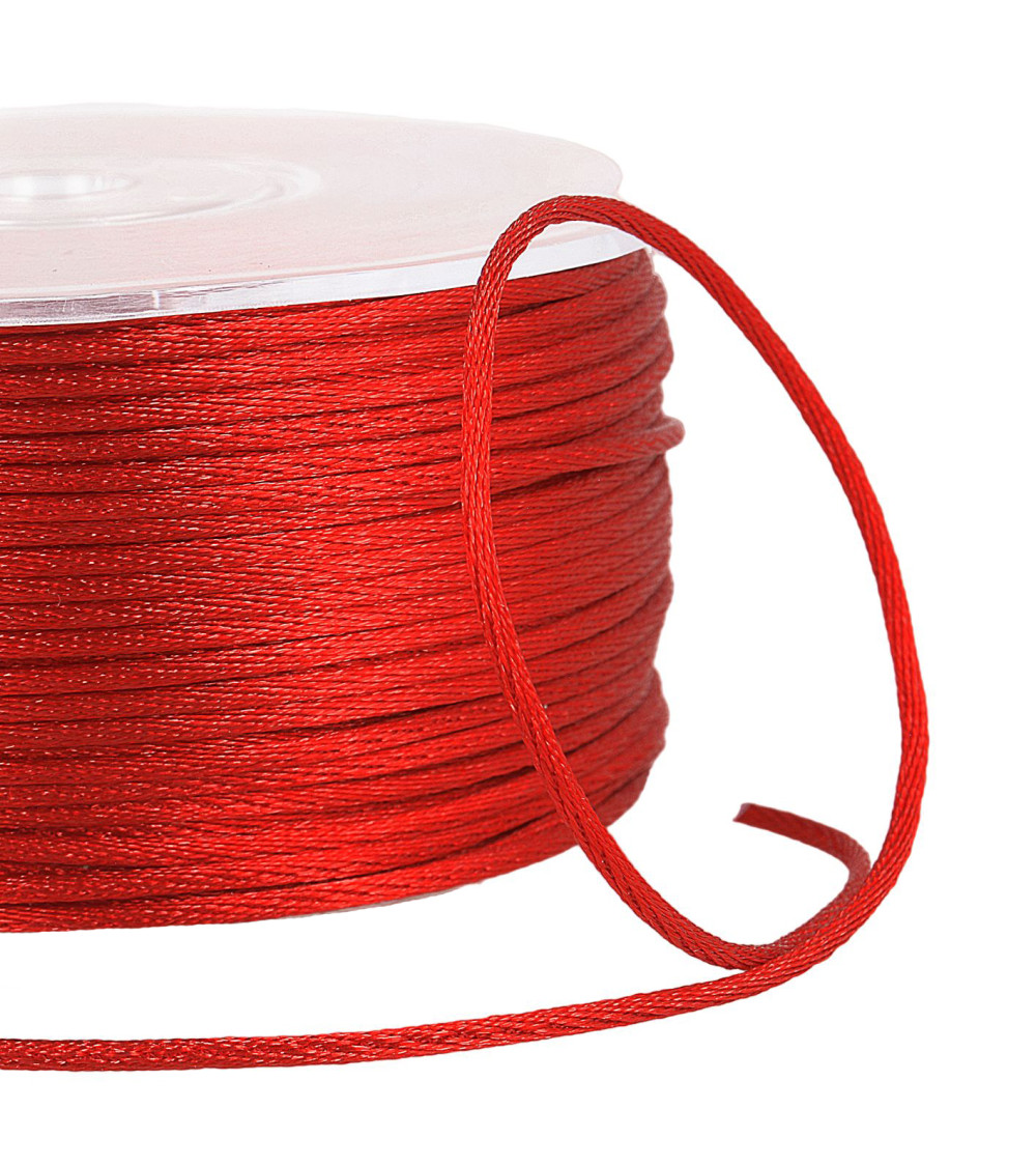 Bobine 100m queue de rat 2mm Rouge