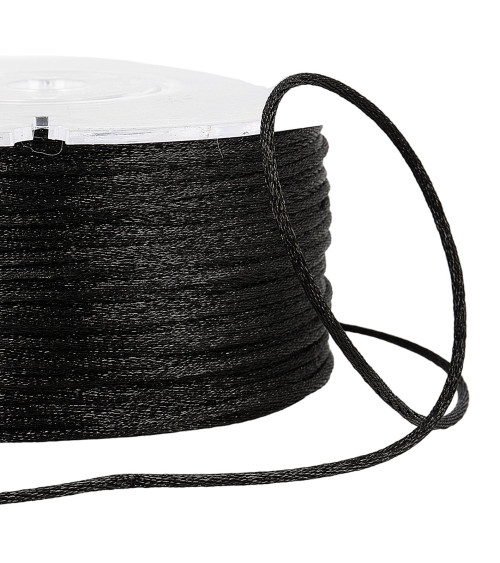 100m spool of rat tail 2mm Black