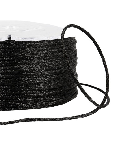 100 m Spule Rattenschwanz, 2 mm, Schwarz
