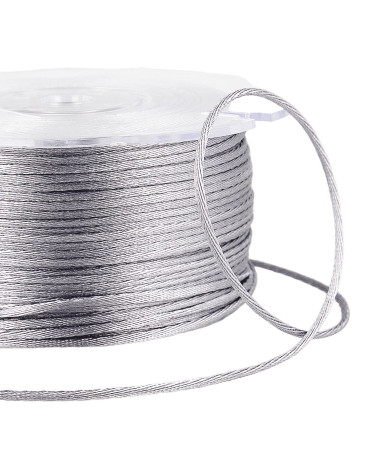100m spool of rat tail 2mm Gray Blue