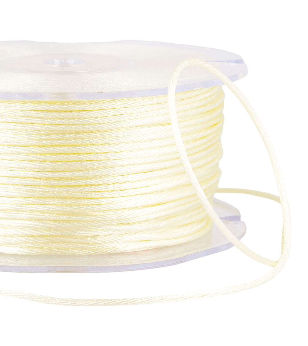 100m spool of rat tail 2mm Ecru