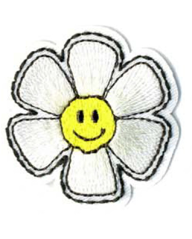 Lot de 3 écussons thermocollants marguerite