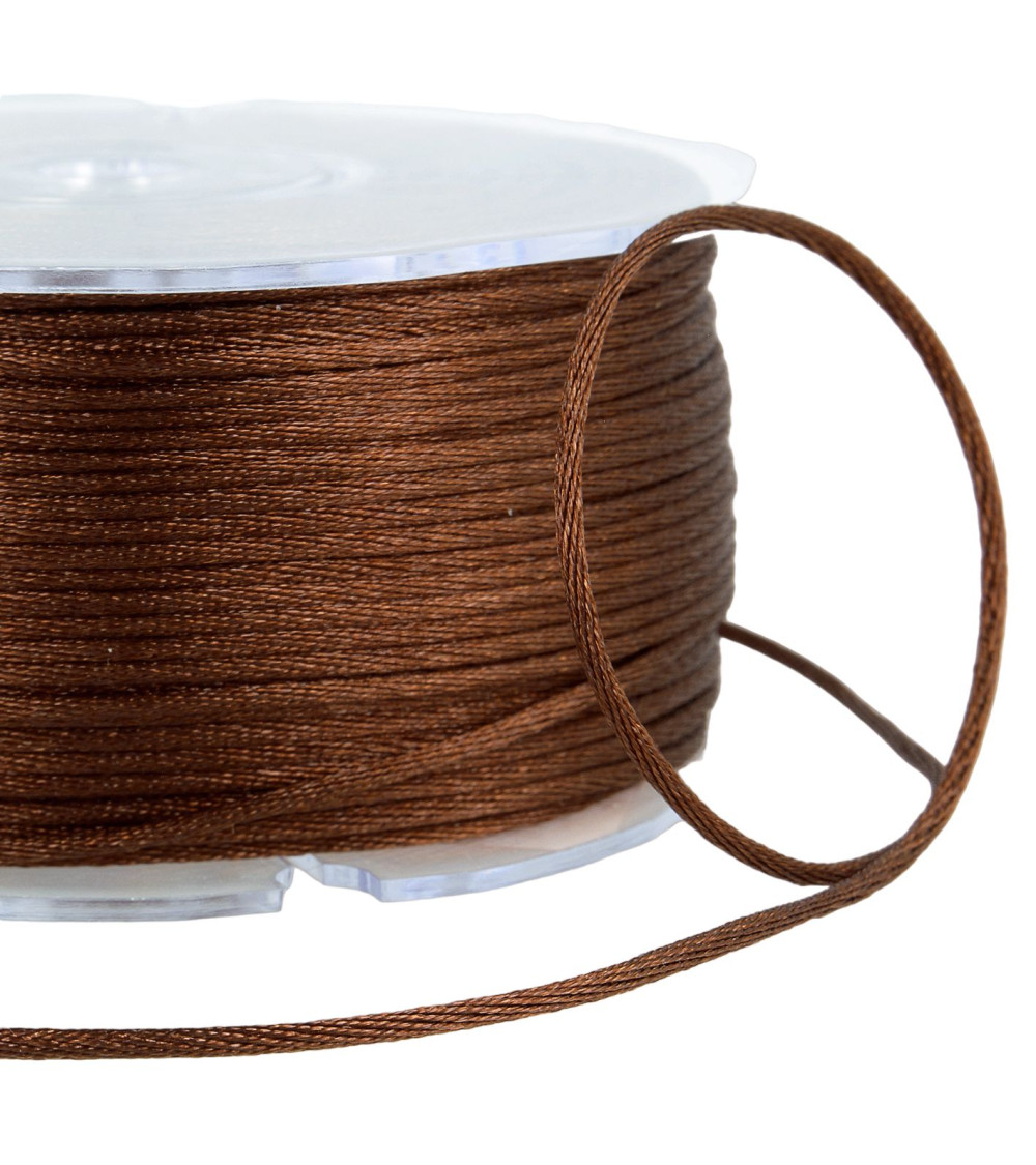 100m spool of rat tail 2mm Dark Brown