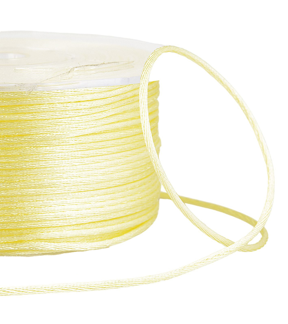 100m spool of rat tail 2mm Straw yellow