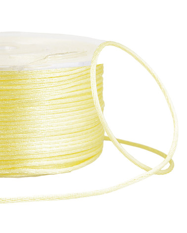 100m spool of rat tail 2mm Straw yellow