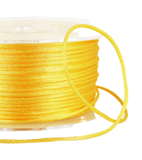 100m reel of rat tail 2mm lemon yellow
