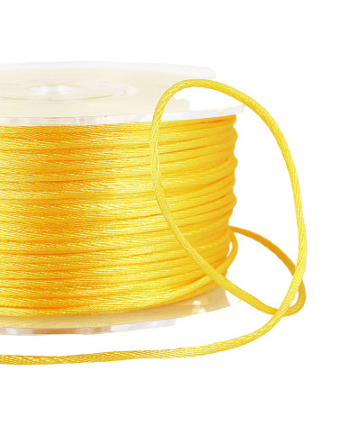 Bobina de 100m de cola de rata 2mm amarillo limón