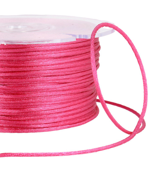 Bobine 100m queue de rat 2mm rose fluo