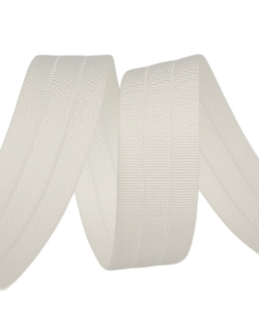Bobine 10m sangle gros grain Blanc 30mm