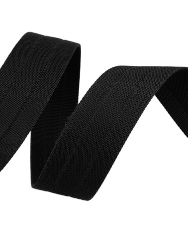Bobine 10m sangle gros grain Noir 30mm