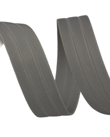 Bobine 10m sangle gros grain Gris Moyen 30mm