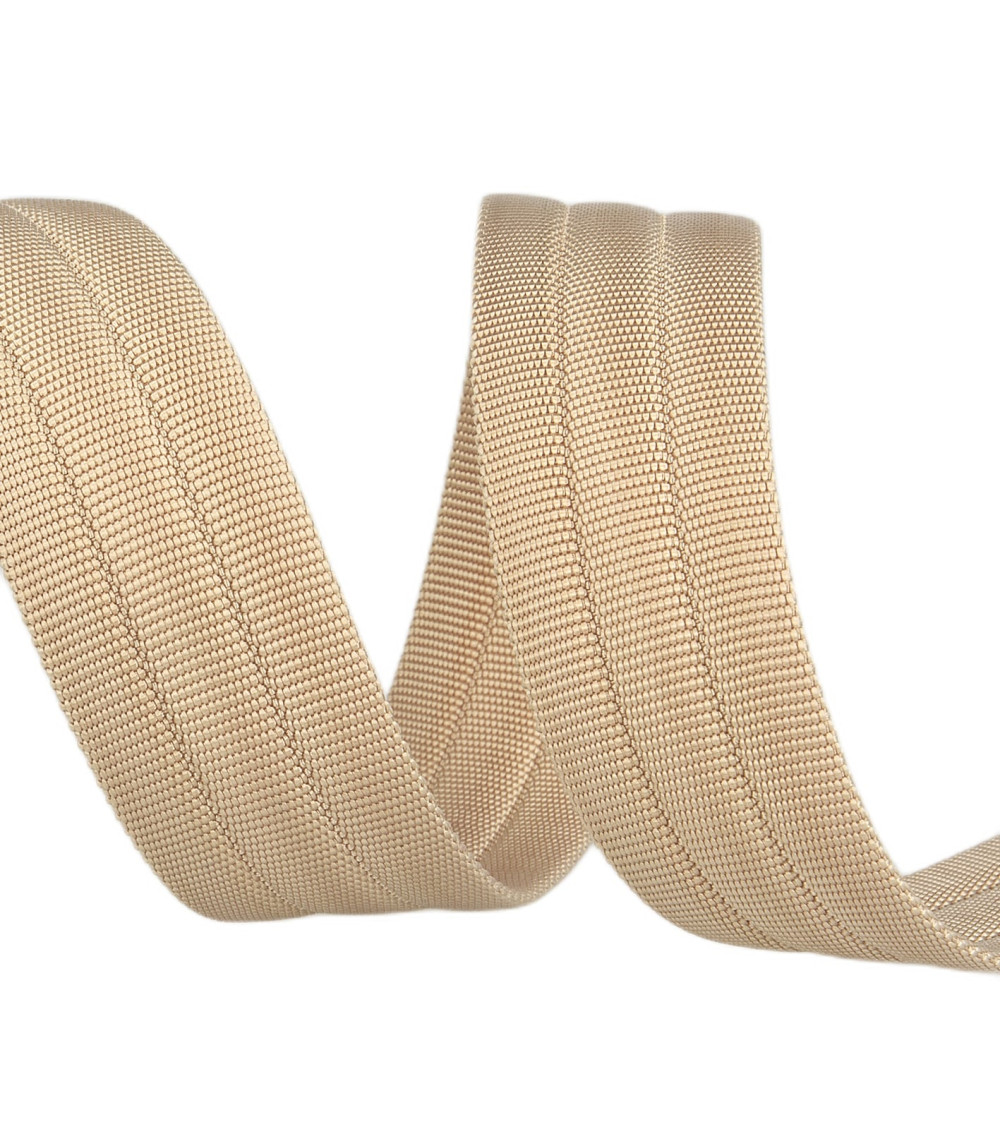 10m spool of beige grosgrain strap 30mm