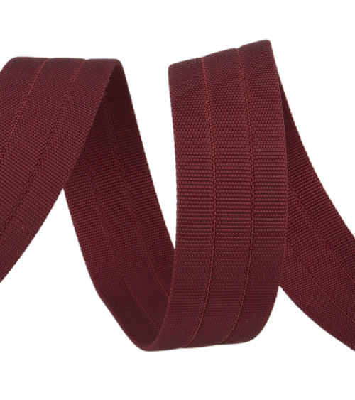 Bobine 10m sangle gros grain rouge bourgogne 30mm