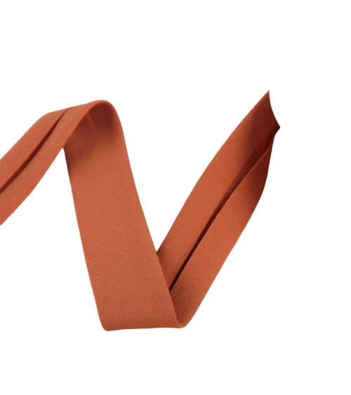 Bias organic fabric gots 20mm rust per meter made in France