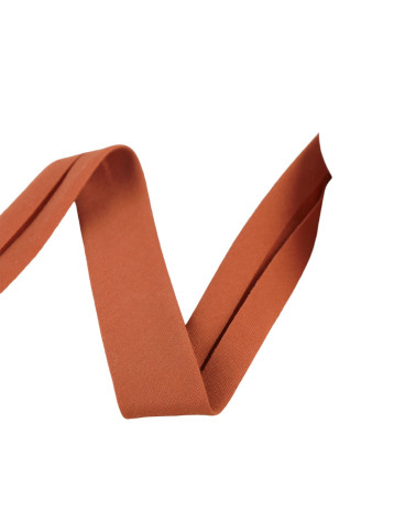 Bias organic fabric gots 20mm rust per meter made in France