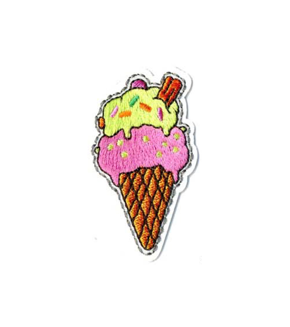 Set di 3 toppe termoadesive buon gelato 6x3 cm