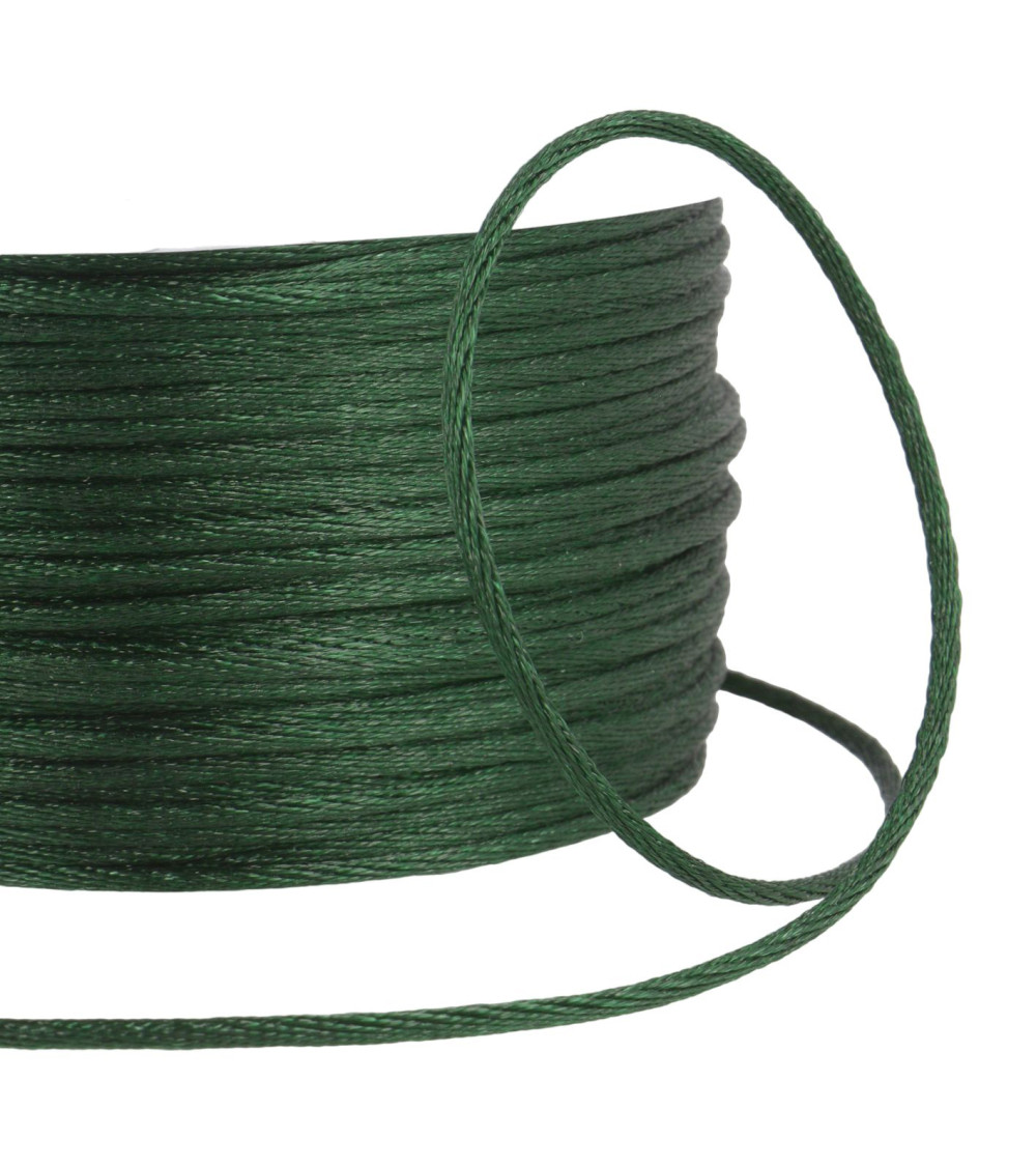 Rat tail cord 2mm bottle green per meter