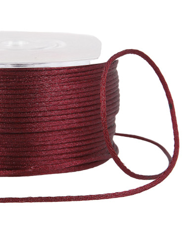 Rat tail cord 2mm burgundy per meter