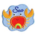 Lot de 3 écussons thermocollants crabe Sea 5x4.5cm