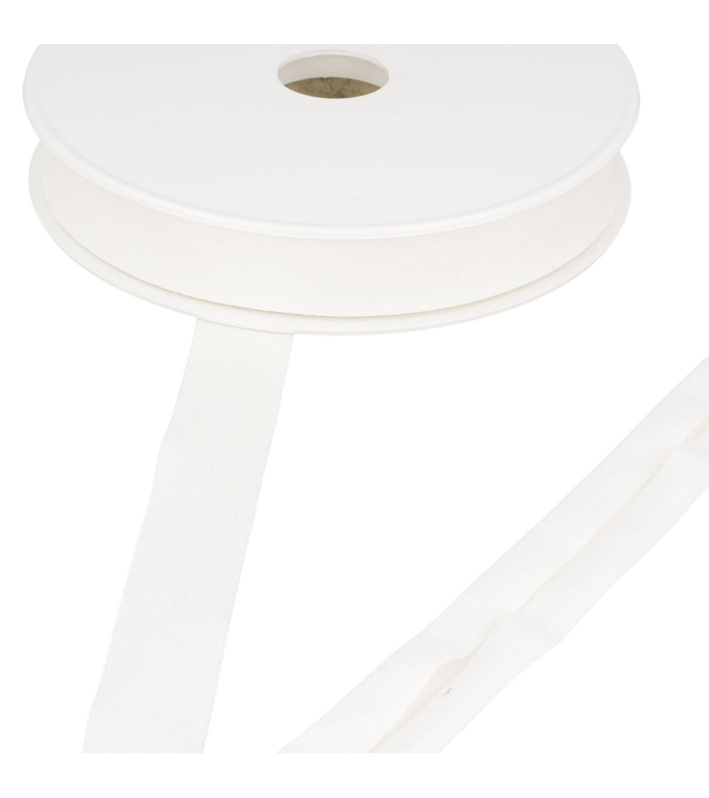Stretch jersey bias 20mm ecru per meter