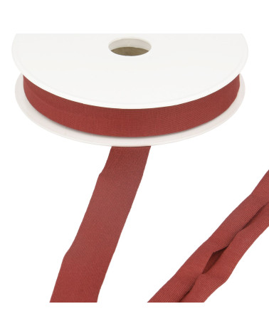 Bobina di 20m di sbieco in jersey elasticizzato Bordeaux 20mm