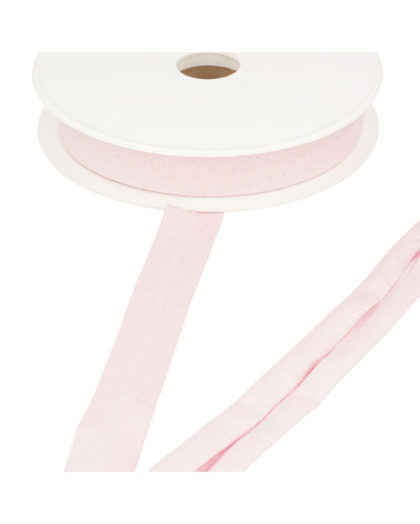 Bobina da 20 m in sbieco jersey elasticizzato rosa chiaro 20 mm