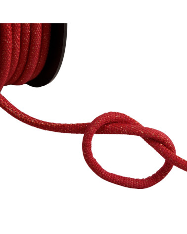 25m spool of red/gold metallic braided cord 6mm