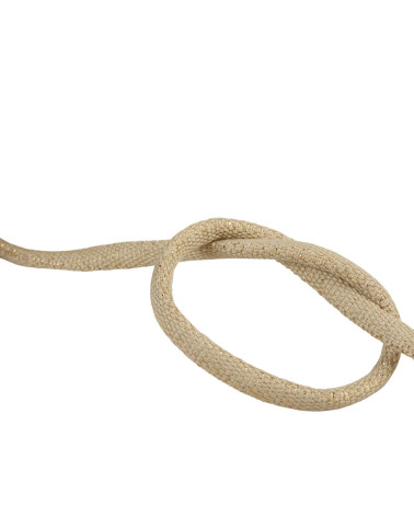 25-m-Spule mit geflochtener Kordel in Ecru/Goldmetallic, 6 mm