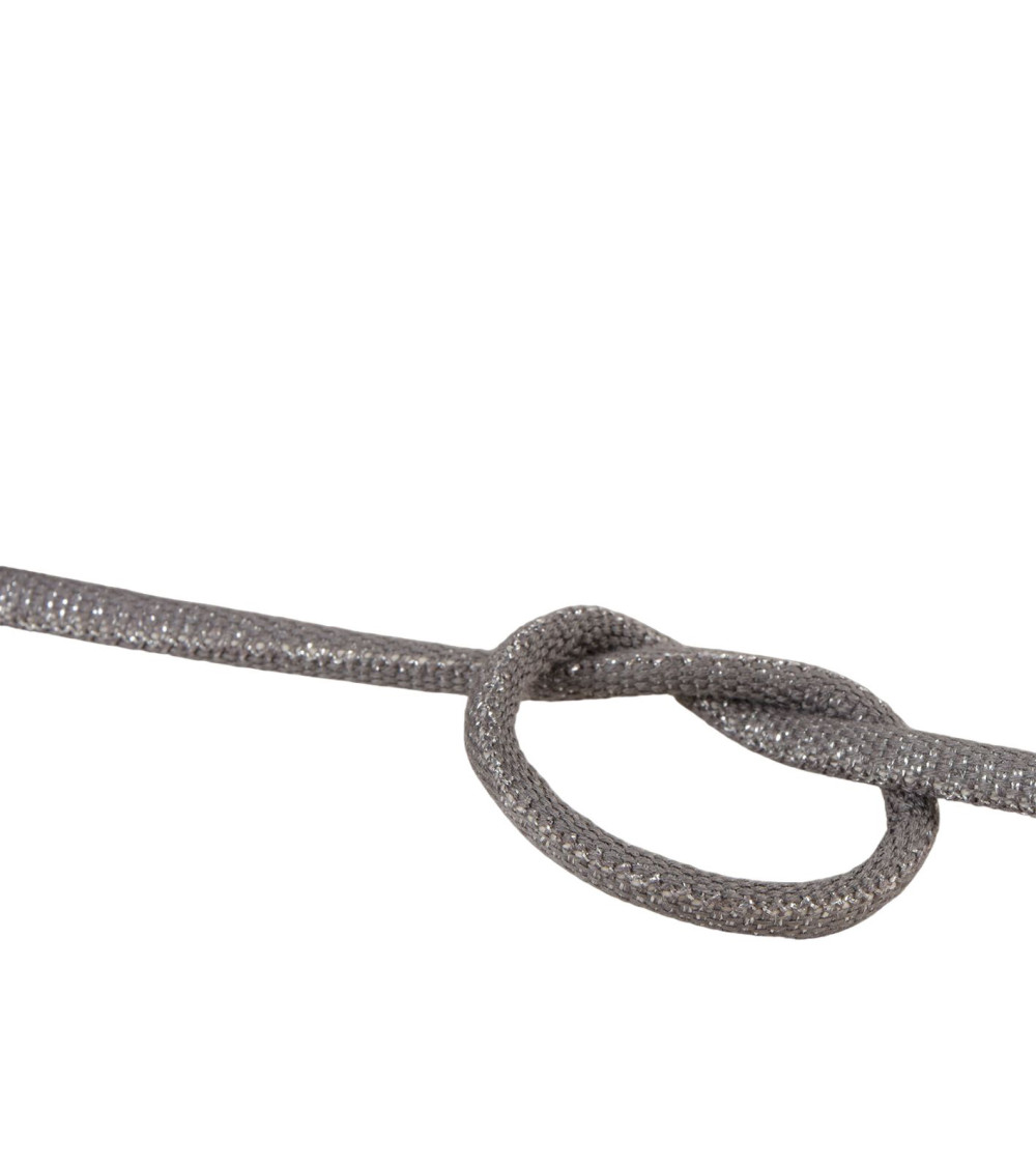 25m spool of gray/silver metallic braided cord 6mm