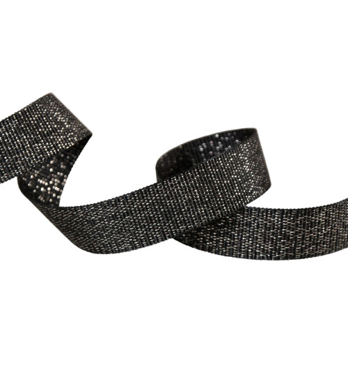 25m reel black metallic coarse grain 15mm