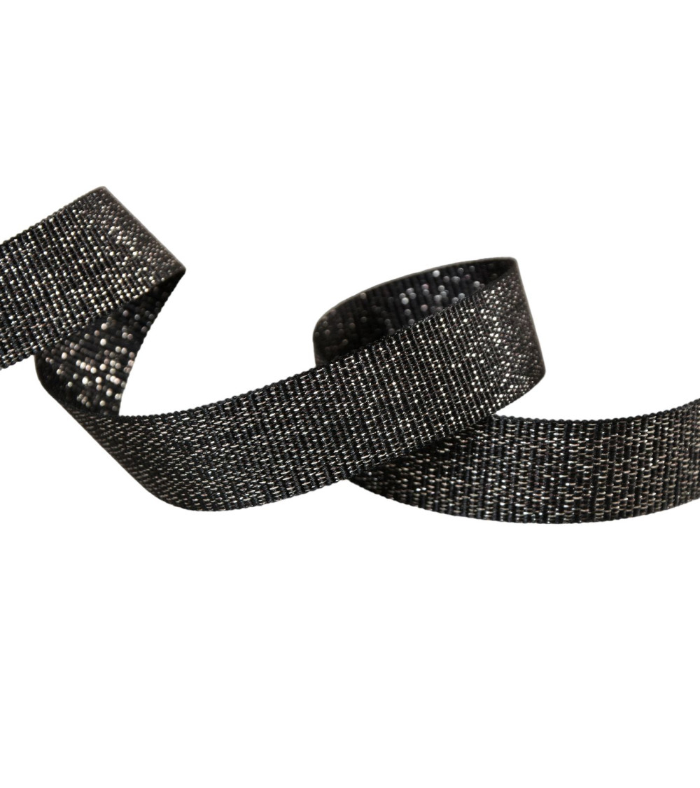 25m reel black metallic coarse grain 15mm