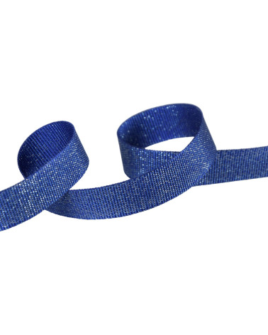 25-m-Rolle, grobkörniges Metallic-Königsblau, 15 mm