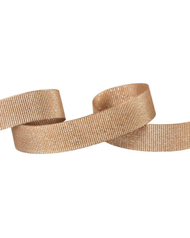25-m-Rolle, grobkörniges Metallic-Dunkelbeige, 15 mm