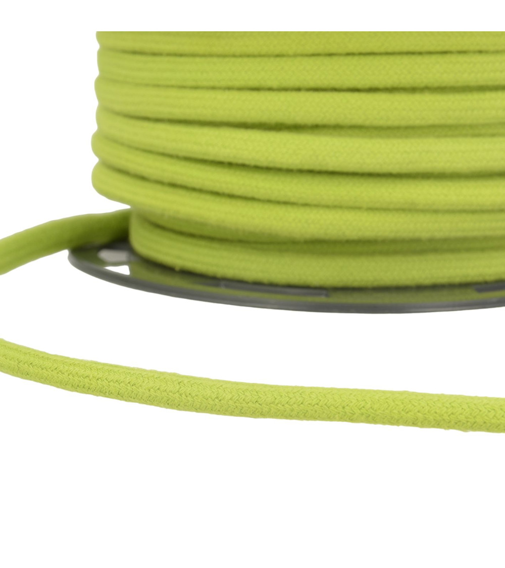 Bobine 30m Cordon coton vert anis 4mm