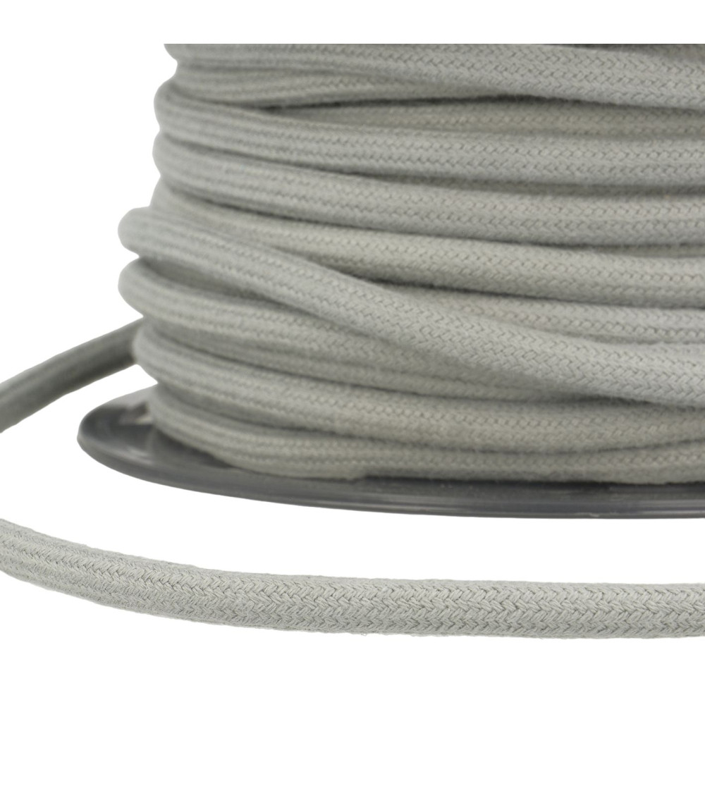 Bobine 30m Cordon coton gris clair 4mm