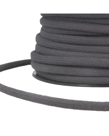 Bobina de 30m Cordón de algodón gris oscuro 4mm