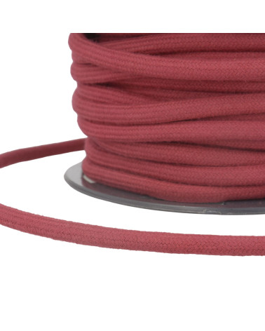Bobina 30m Cordón algodón rojo burdeos 4mm