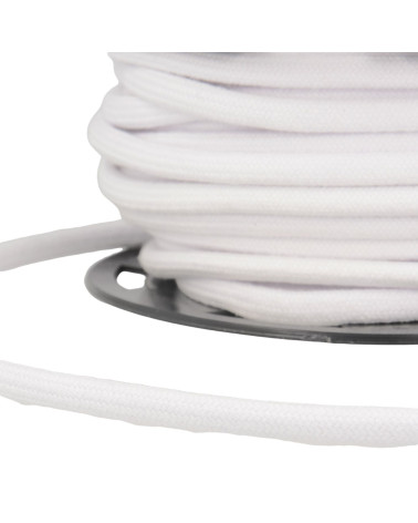 Bobina de 20m Cordón de algodón blanco 8mm