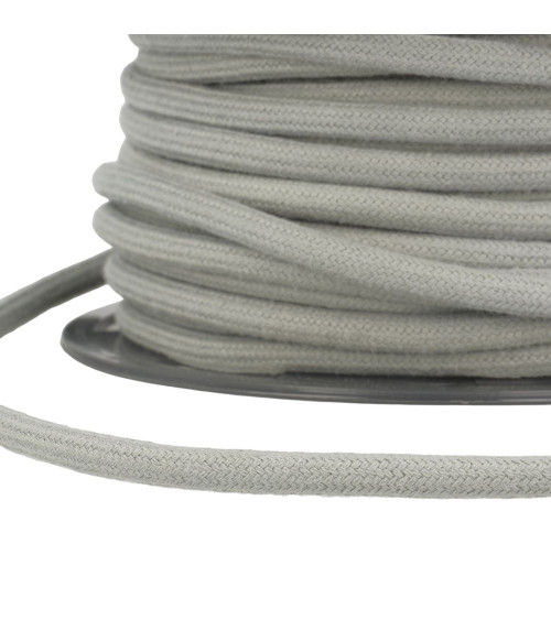 Bobine 20m Cordon coton gris clair 8mm