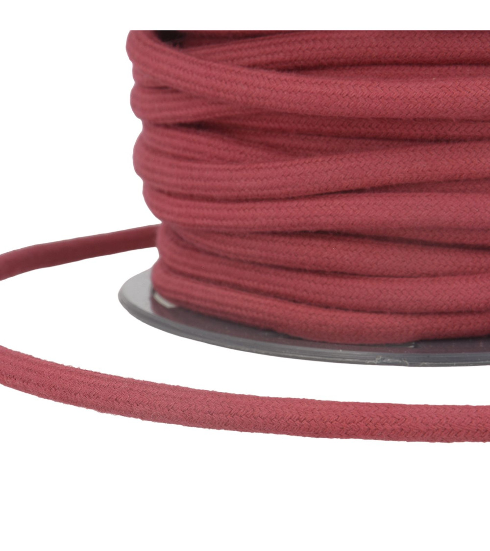 20m spool Burgundy red cotton cord 8mm