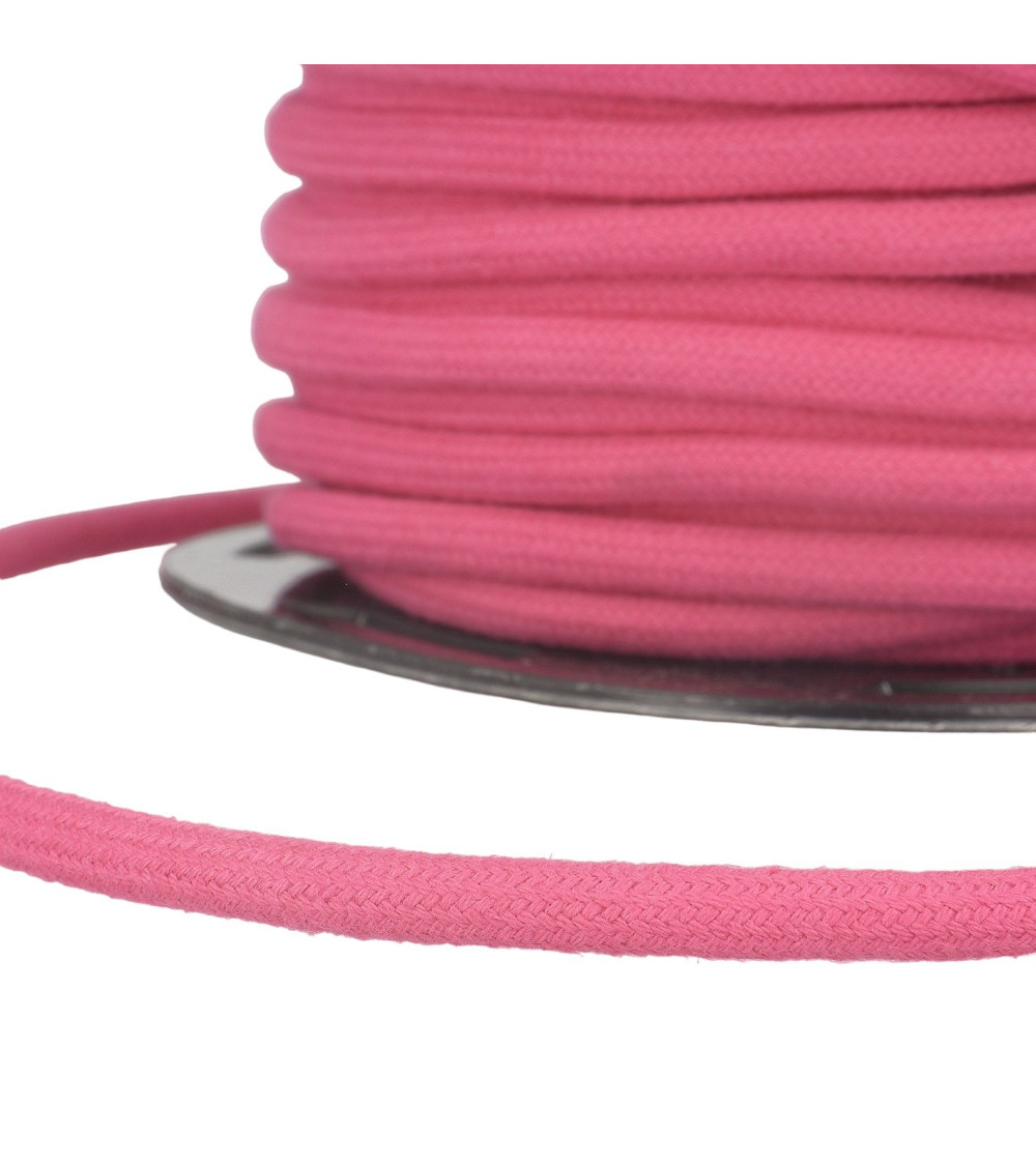 Bobine 20m Cordon coton fuchsia 8mm